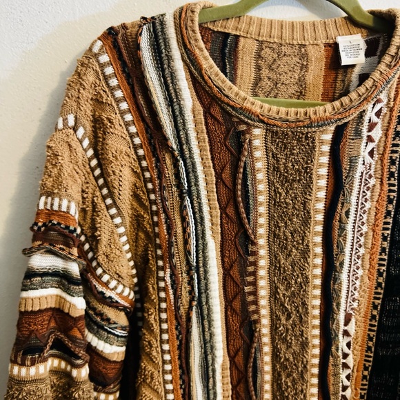 Men’s Vintage Bachrach 3D Coogi Style Sweater - Picture 6 of 7